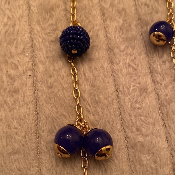 NWT J. Crew Blue Bead Necklace - Picture 3 of 6